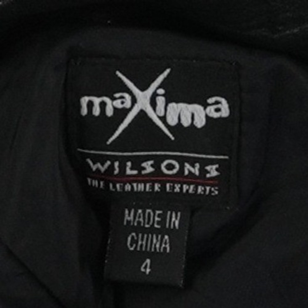 Wilsons Leather Maxima Mini Skirt Women's Size 4 Black Belted 100% Leather - Picture 4 of 5